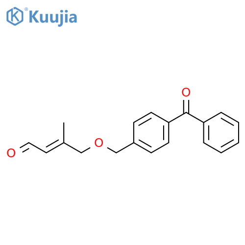 2-Butenal, 4-[(4-benzoylphenyl)methoxy]-3-methyl-, (2E)- structure
