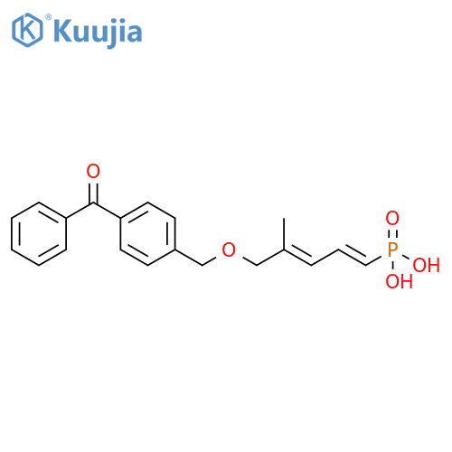 Phosphonic acid,[(1E,3E)-5-[(4-benzoylphenyl)methoxy]-4-methyl-1,3-pentadienyl]- structure
