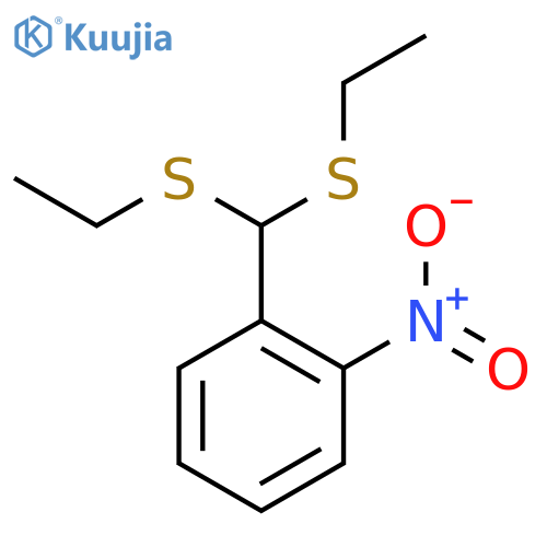 Benzene, 1-[bis(ethylthio)methyl]-2-nitro- structure