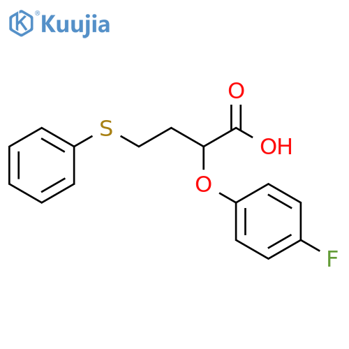 Butanoic acid, 2-(4-fluorophenoxy)-4-(phenylthio)- structure