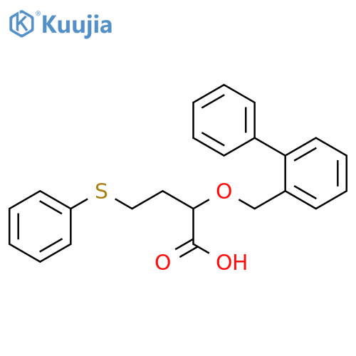 Butanoic acid, 2-([1,1'-biphenyl]-2-ylmethoxy)-4-(phenylthio)- structure