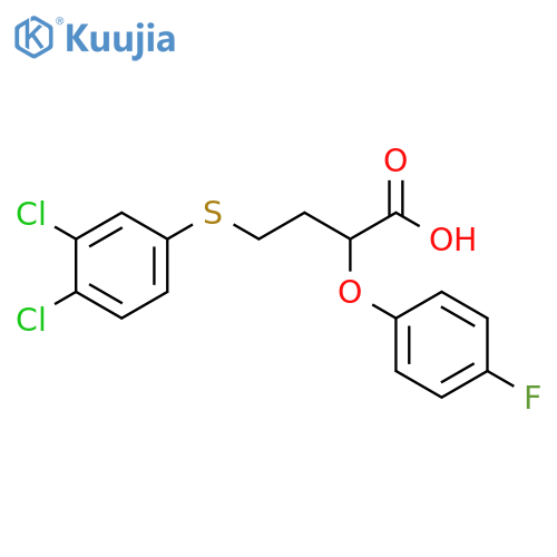 Butanoic acid, 4-[(3,4-dichlorophenyl)thio]-2-(4-fluorophenoxy)- structure