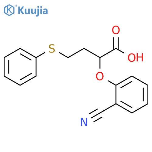 Butanoic acid, 2-(2-cyanophenoxy)-4-(phenylthio)- structure