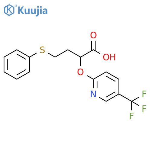Butanoic acid, 4-(phenylthio)-2-[[5-(trifluoromethyl)-2-pyridinyl]oxy]- structure