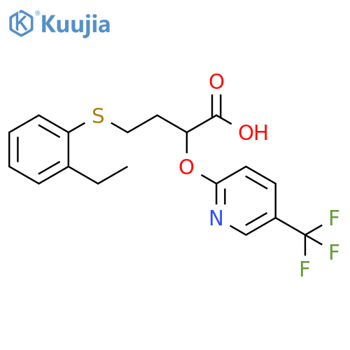 Butanoic acid,4-[(2-ethylphenyl)thio]-2-[[5-(trifluoromethyl)-2-pyridinyl]oxy]- structure