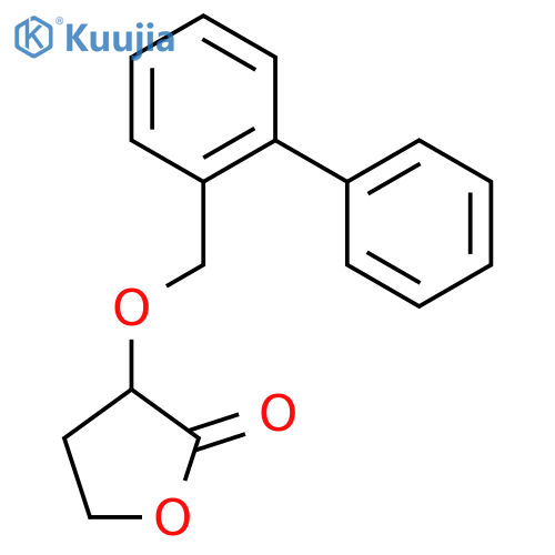 2(3H)-Furanone, 3-([1,1'-biphenyl]-2-ylmethoxy)dihydro- structure