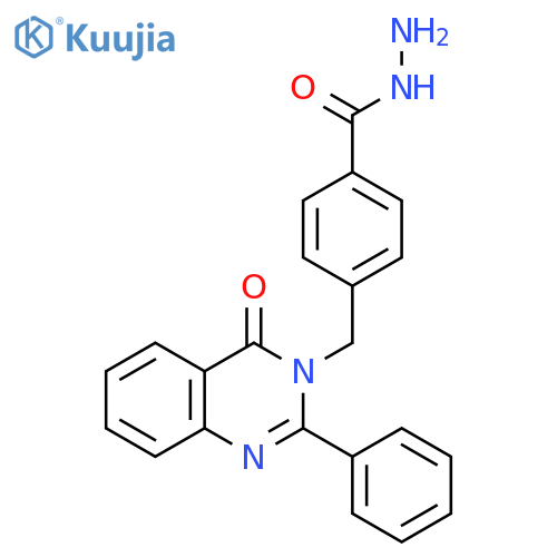 Benzoic acid, 4-[(4-oxo-2-phenyl-3(4H)-quinazolinyl)methyl]-, hydrazide structure
