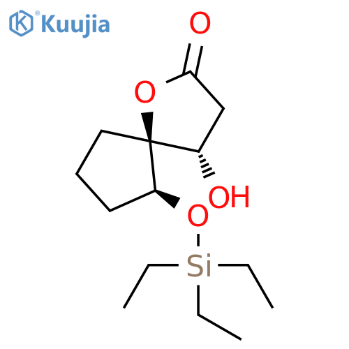 1-Oxaspiro[4.4]nonan-2-one, 4-hydroxy-6-[(triethylsilyl)oxy]-,(4S,5S,6S)- structure