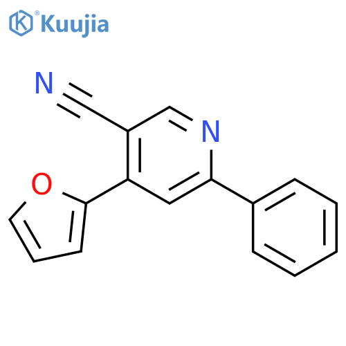 3-Pyridinecarbonitrile, 4-(2-furanyl)-6-phenyl- structure