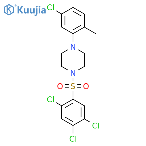 1-(5-Chloro-2-methylphenyl)-4-[(2,4,5-trichlorophenyl)sulfonyl]piperazine structure