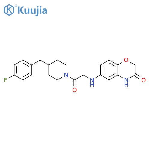 Piperidine,1-[[(3,4-dihydro-3-oxo-2H-1,4-benzoxazin-6-yl)amino]acetyl]-4-[(4-fluorophenyl)methyl]- structure