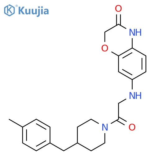 Piperidine,1-[[(3,4-dihydro-3-oxo-2H-1,4-benzoxazin-7-yl)amino]acetyl]-4-[(4-methylphenyl)methyl]- structure