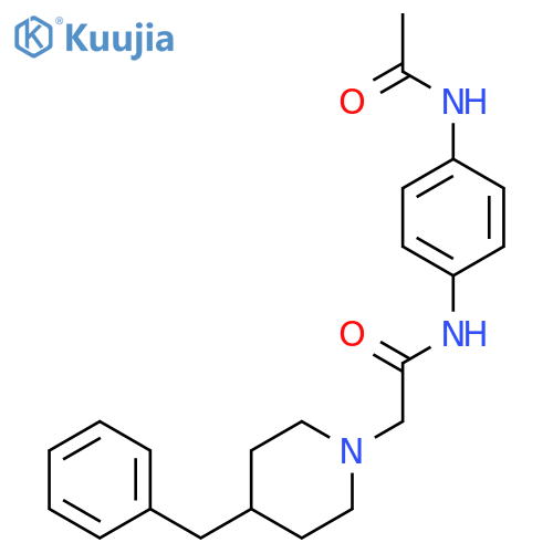 1-PIPERIDINEACETAMIDE, N-[4-(ACETYLAMINO)PHENYL]-4-(PHENYLMETHYL)- structure