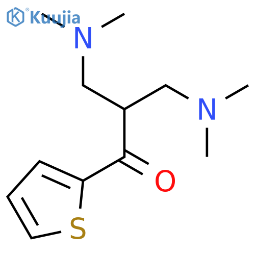 1-Propanone,3-(dimethylamino)-2-[(dimethylamino)methyl]-1-(2-thienyl)- structure