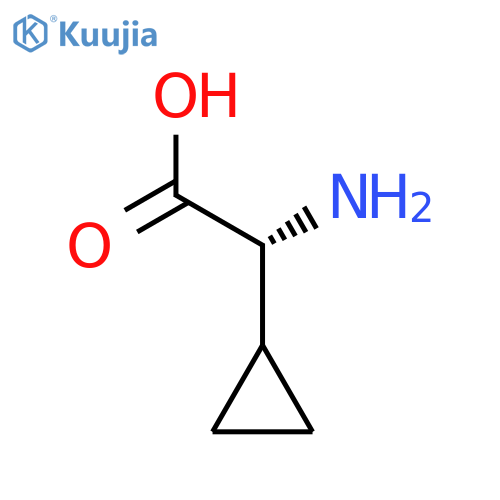 (2R)-2-amino-2-cyclopropyl-acetic acid structure
