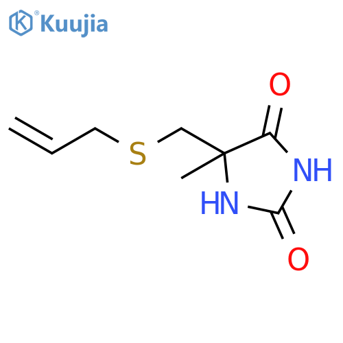 2,4-Imidazolidinedione, 5-methyl-5-[(2-propenylthio)methyl]-, (±)- structure