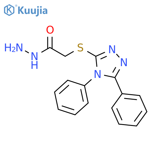2-(4,5-Diphenyl-4H-1,2,4-triazol-3-yl)thio-acetohydrazide structure