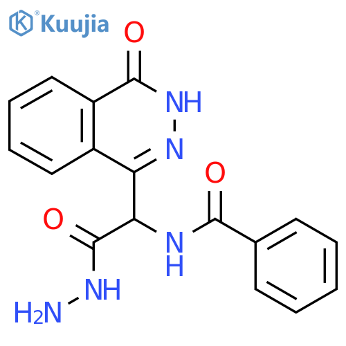 2-Benzamido-2-(4-oxo-3,4-dihydrophthalazin-1-yl)acetohydrazide structure