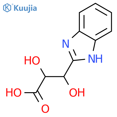 3-(1H-1,3-benzodiazol-2-yl)-2,3-dihydroxypropanoic acid structure