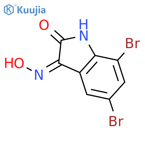 1H-Indole-2,3-dione, 5,7-dibromo-, 3-oxime structure