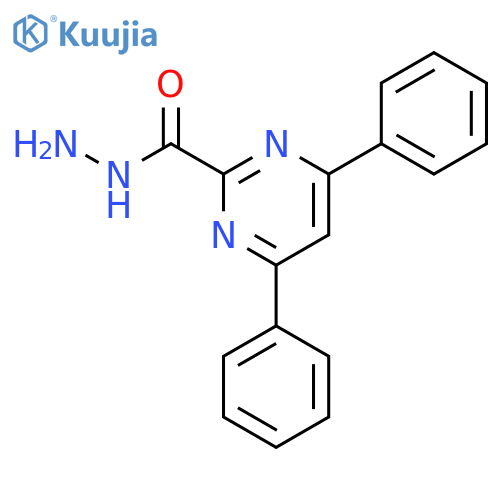 2-PYRIMIDINECARBOXYLIC ACID, 4,6-DIPHENYL-, HYDRAZIDE structure