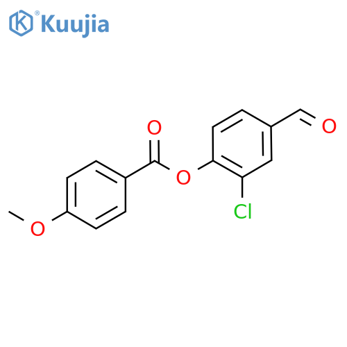 2-chloro-4-formylphenyl 4-methoxybenzoate structure