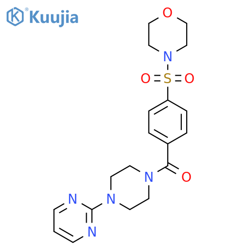 4-{4-4-(pyrimidin-2-yl)piperazine-1-carbonylbenzenesulfonyl}morpholine structure