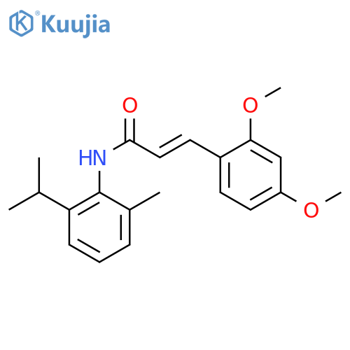 (2E)-3-(2,4-dimethoxyphenyl)-N-2-methyl-6-(propan-2-yl)phenylprop-2-enamide structure