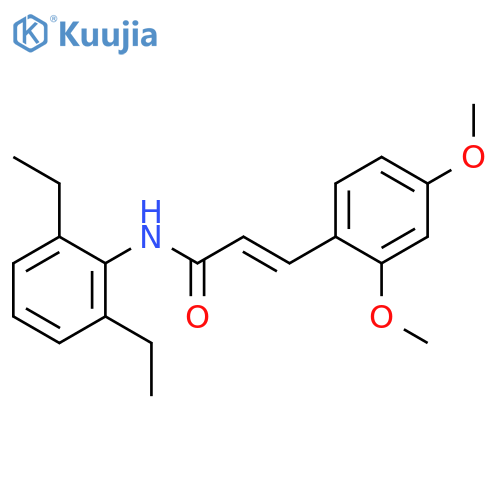 (2E)-N-(2,6-diethylphenyl)-3-(2,4-dimethoxyphenyl)prop-2-enamide structure