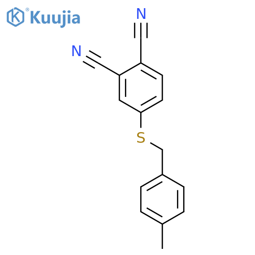 1,2-Benzenedicarbonitrile, 4-[[(4-methylphenyl)methyl]thio]- structure