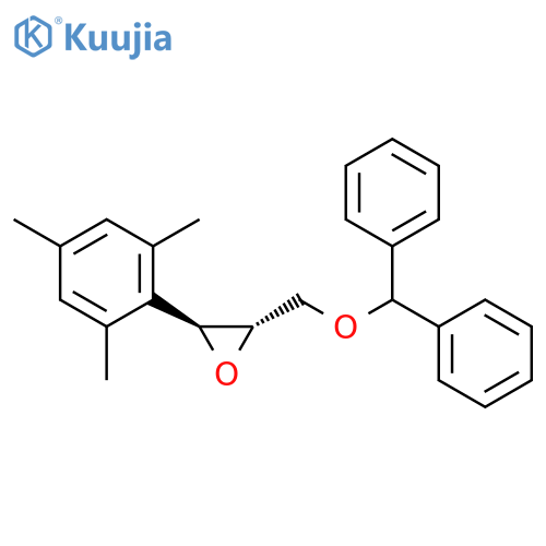Oxirane, 2-[(diphenylmethoxy)methyl]-3-(2,4,6-trimethylphenyl)-,(2S,3S)- structure