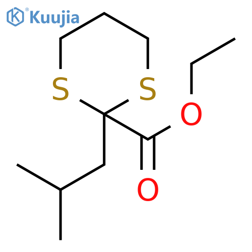 1,3-DITHIANE-2-CARBOXYLIC ACID, 2-(2-METHYLPROPYL)-, ETHYL ESTER structure