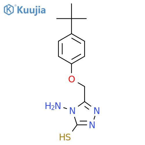 4-Amino-5-(4-tert-butylphenoxymethyl)-4H-1,2,4-triazole-3-thiol structure