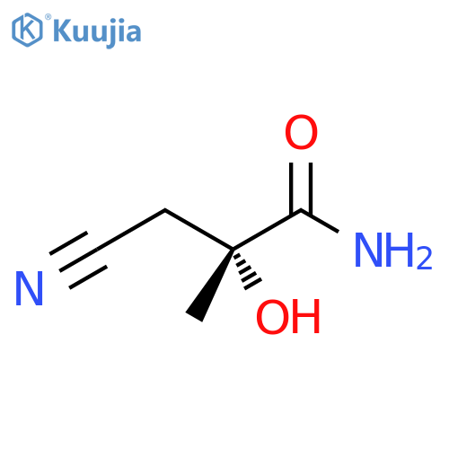 Propanamide, 3-cyano-2-hydroxy-2-methyl-, (2R)- structure