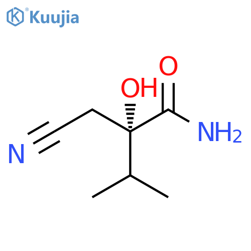 Butanamide, 2-(cyanomethyl)-2-hydroxy-3-methyl-, (2S)- structure