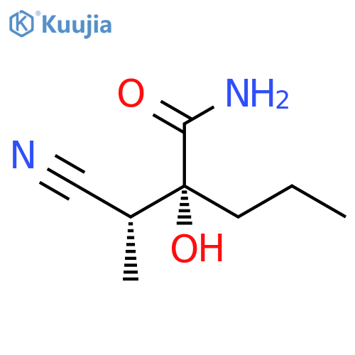 Pentanamide, 2-[(1R)-1-cyanoethyl]-2-hydroxy-, (2R)- structure