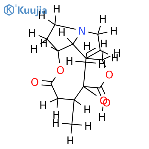 12-hydroxy-(13betaH)-19,20-dinor-crotalanane-11,15-dione structure