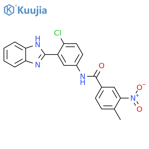 Benzamide,N-[3-(1H-benzimidazol-2-yl)-4-chlorophenyl]-4-methyl-3-nitro- structure