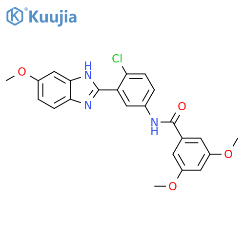 Benzamide,N-[4-chloro-3-(5-methoxy-1H-benzimidazol-2-yl)phenyl]-3,5-dimethoxy- structure