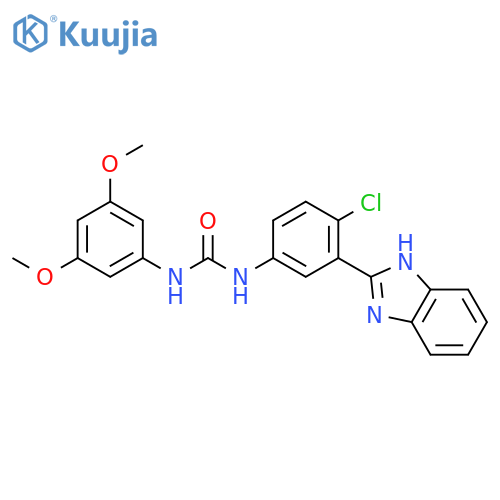 Urea,N-[3-(1H-benzimidazol-2-yl)-4-chlorophenyl]-N'-(3,5-dimethoxyphenyl)- structure