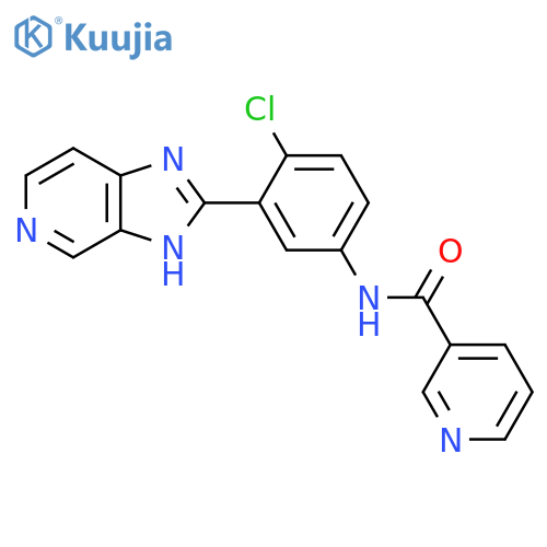 3-Pyridinecarboxamide,N-[4-chloro-3-(1H-imidazo[4,5-c]pyridin-2-yl)phenyl]- structure