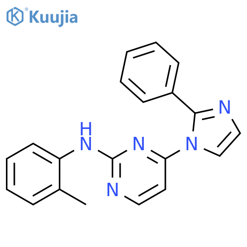 2-Pyrimidinamine, N-(2-methylphenyl)-4-(2-phenyl-1H-imidazol-1-yl)- structure