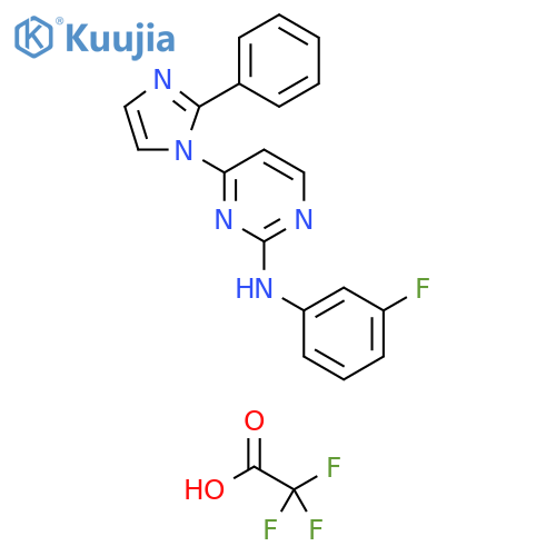 2-Pyrimidinamine, N-(3-fluorophenyl)-4-(2-phenyl-1H-imidazol-1-yl)-,trifluoroacetate structure