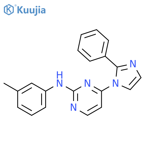 2-Pyrimidinamine, N-(3-methylphenyl)-4-(2-phenyl-1H-imidazol-1-yl)- structure