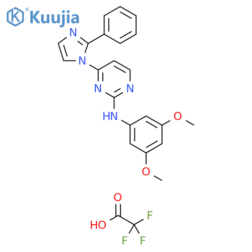 2-Pyrimidinamine,N-(3,5-dimethoxyphenyl)-4-(2-phenyl-1H-imidazol-1-yl)-, trifluoroacetate structure