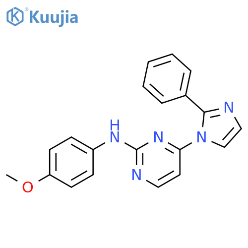 2-Pyrimidinamine, N-(4-methoxyphenyl)-4-(2-phenyl-1H-imidazol-1-yl)- structure