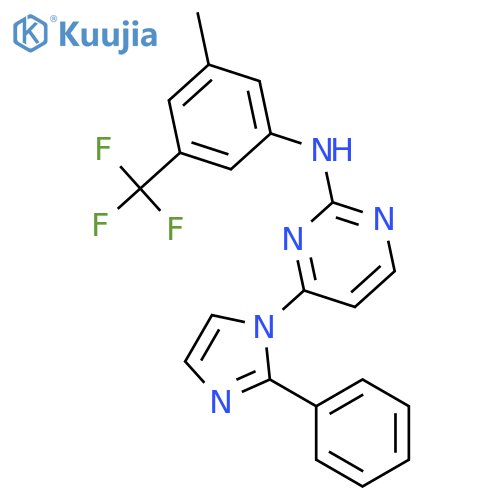 2-Pyrimidinamine,N-[3-methyl-5-(trifluoromethyl)phenyl]-4-(2-phenyl-1H-imidazol-1-yl)- structure