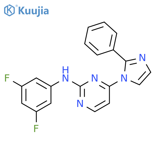 2-Pyrimidinamine, N-(3,5-difluorophenyl)-4-(2-phenyl-1H-imidazol-1-yl)- structure