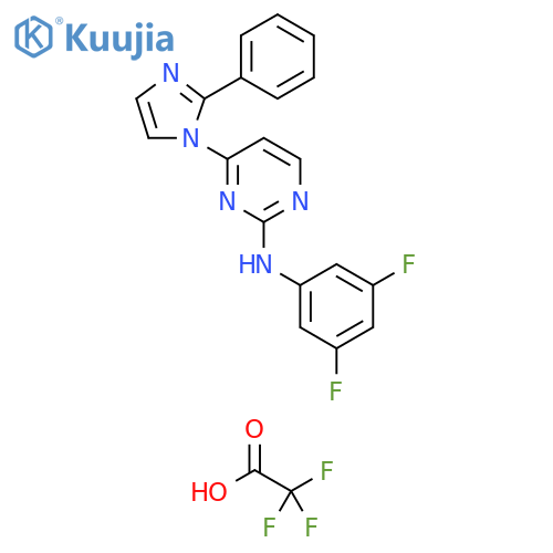 2-Pyrimidinamine,N-(3,5-difluorophenyl)-4-(2-phenyl-1H-imidazol-1-yl)-, trifluoroacetate structure