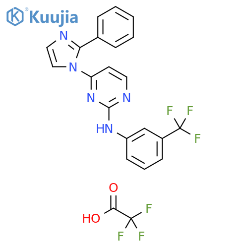 2-Pyrimidinamine,4-(2-phenyl-1H-imidazol-1-yl)-N-[3-(trifluoromethyl)phenyl]-,trifluoroacetate structure
